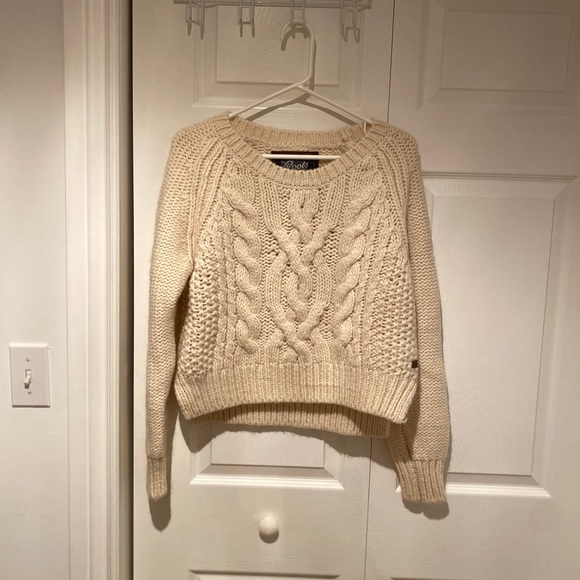 Roots Sweaters - Roots Crop Bulky Sweater, Off-white